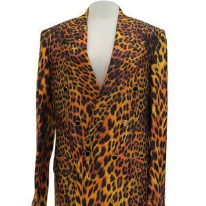Roberto Cavalli Leopard-Print Silk Blazer